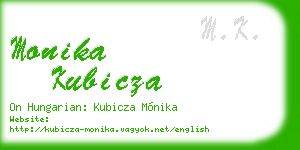 monika kubicza business card
