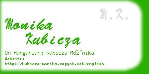 monika kubicza business card
